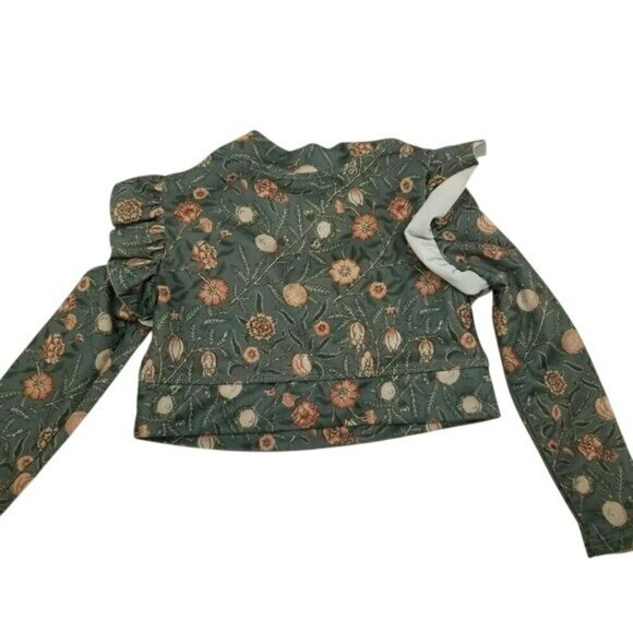 Mia Joy Green Floral Ruffle Long Sleeve‎ Baby Swim Top Nylon/Spandex 3 - Picture 1 of 7